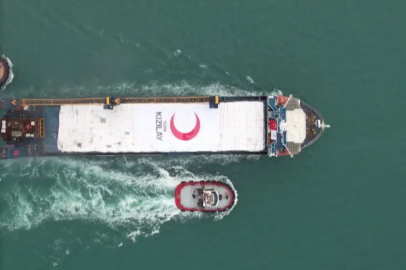 Türk Kızılay 20. yardım gemisini Gazze'ye uğurladı