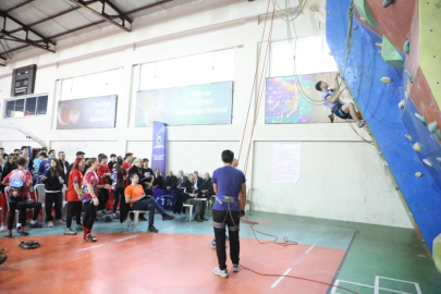 Spor Festivalinde spor tırmanış branşı büyük heyecana sahne oldu