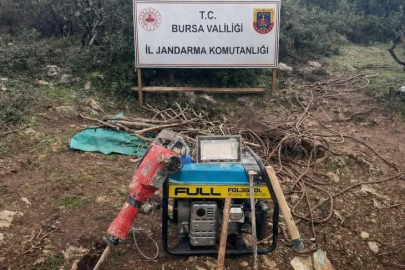 Bursa İznik’te kaçak kazıya suçüstü