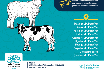 Nilüfer’de kurban kesim yerleri belirlendi
