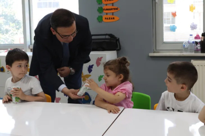 Nilüfer Belediyesi çocukların süt tüketimini destekliyor